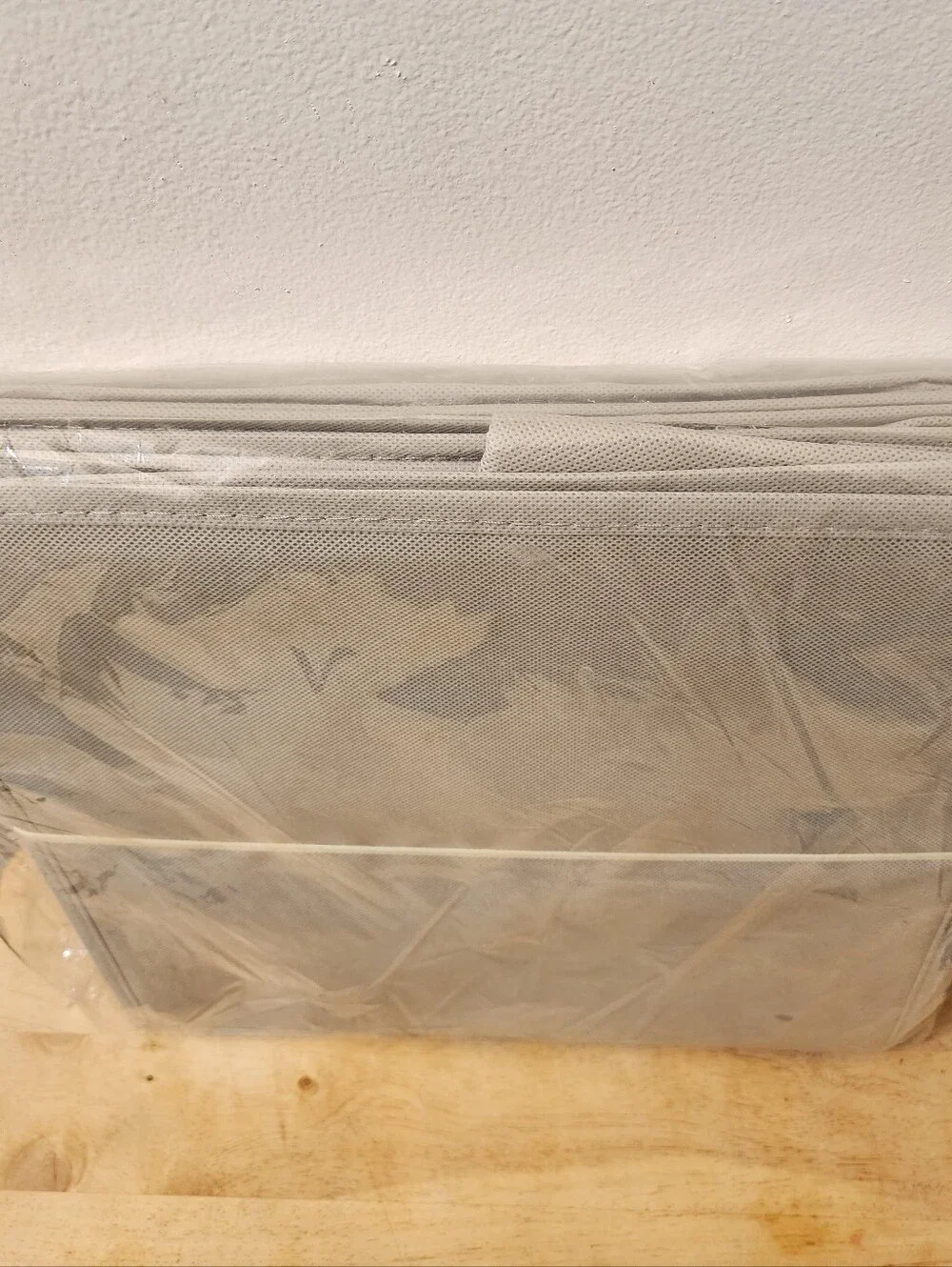 Hanging Closet Clothing Organizer - 6 Grey Fabric Shelves